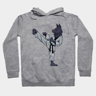 Cartoon Wolf does Tang Soo Do Hoodie